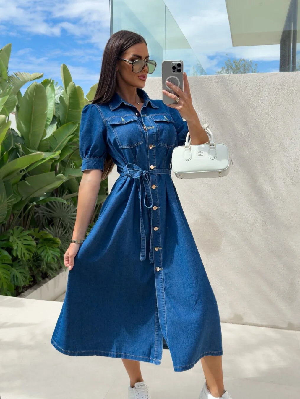 Daphne - Sunshine Denim Jurk