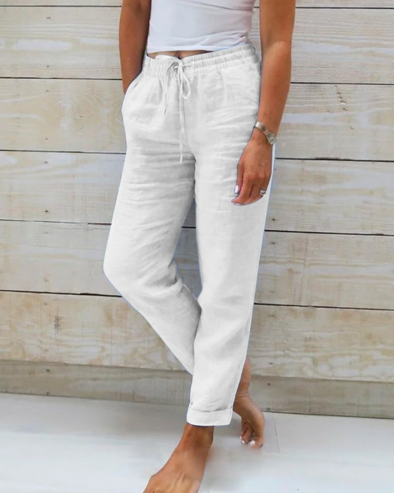 Tamina™ - Casual Broek met Trekkoorden