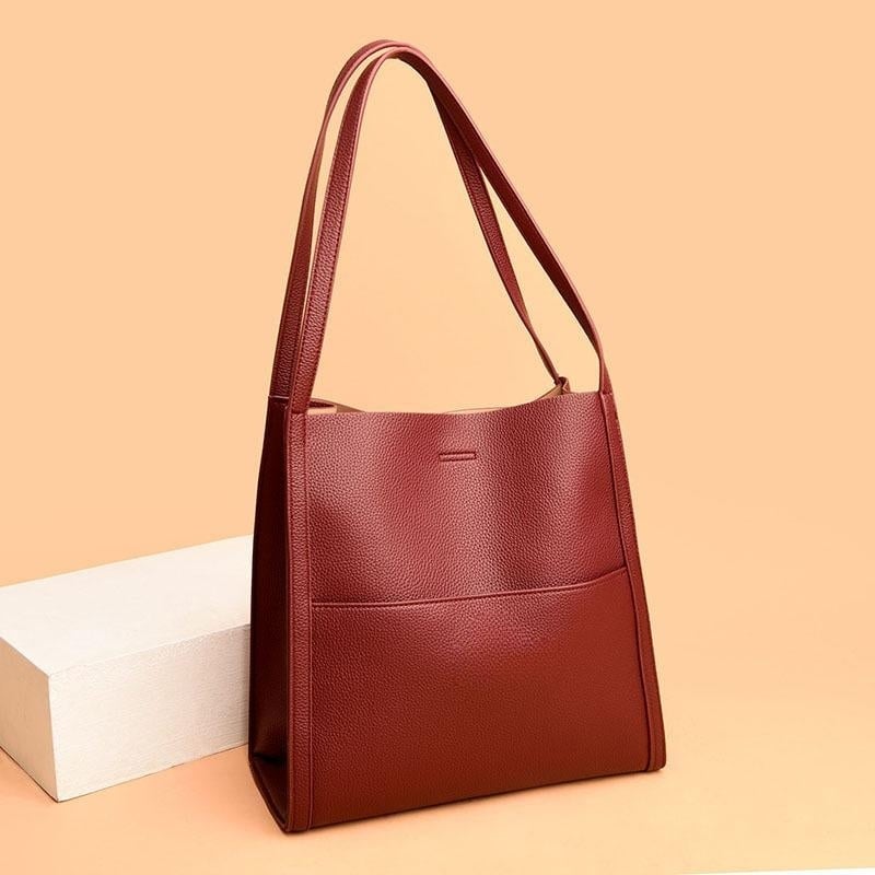 Corinne™ - Elegante en ruime leren schoudertas