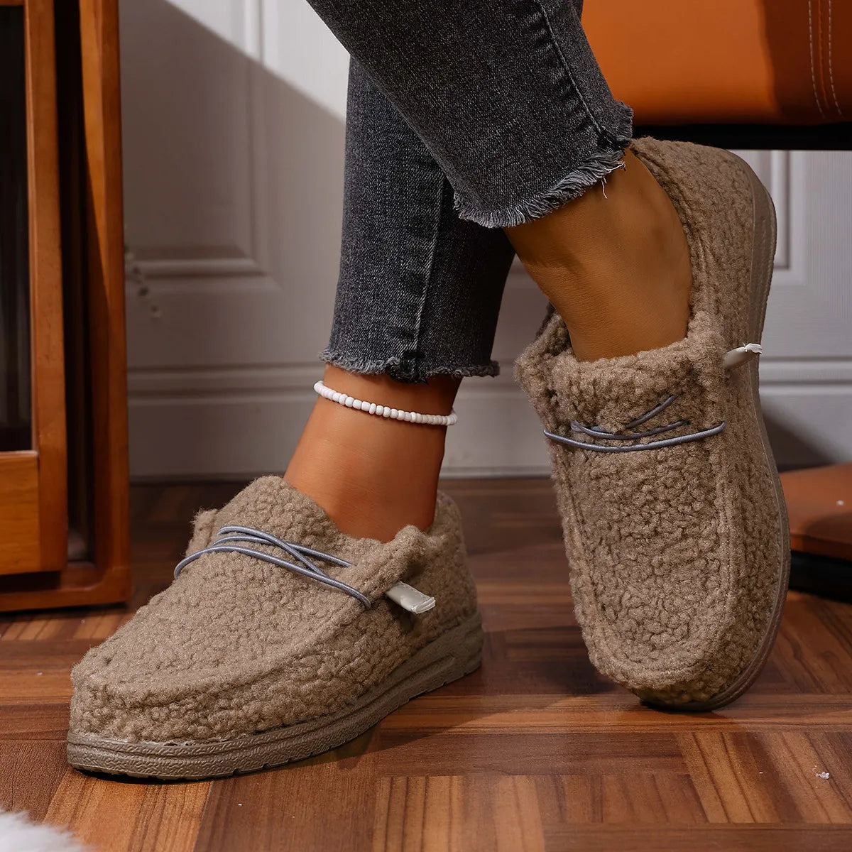 Kaelirae - Gezellige Teddy Stof Slippers