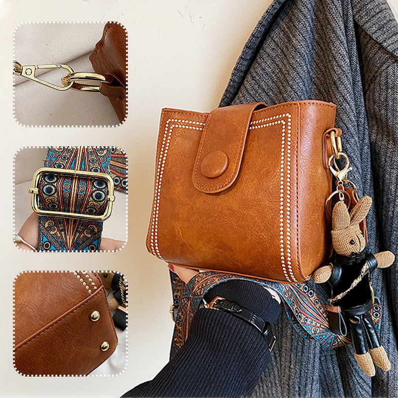Margriet™ - Retro Vierkante Tas van Zacht PU voor Dames