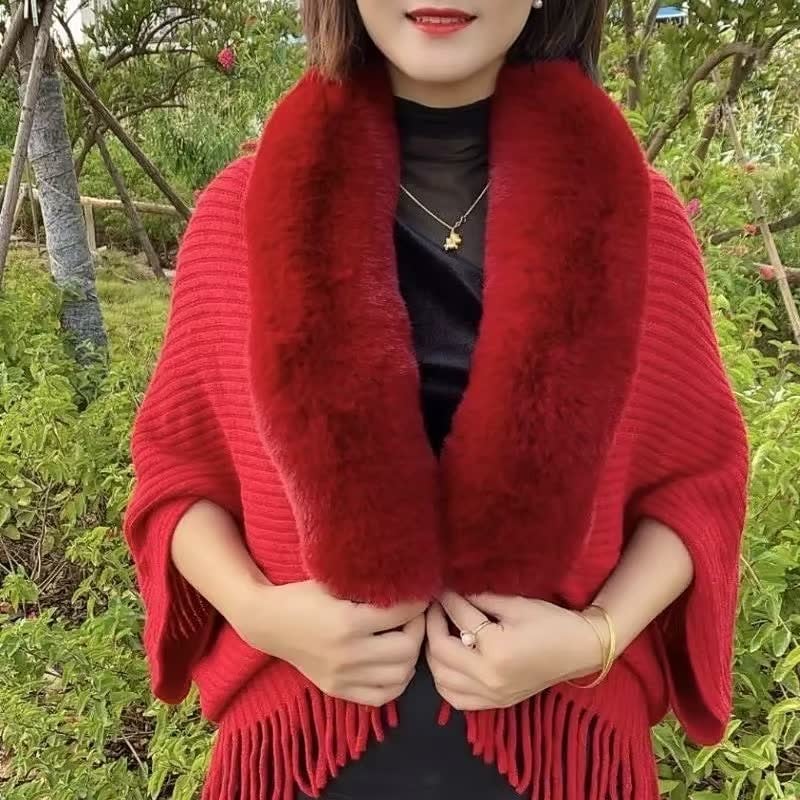Martine™ - Elegante poncho voor een luxueuze winter