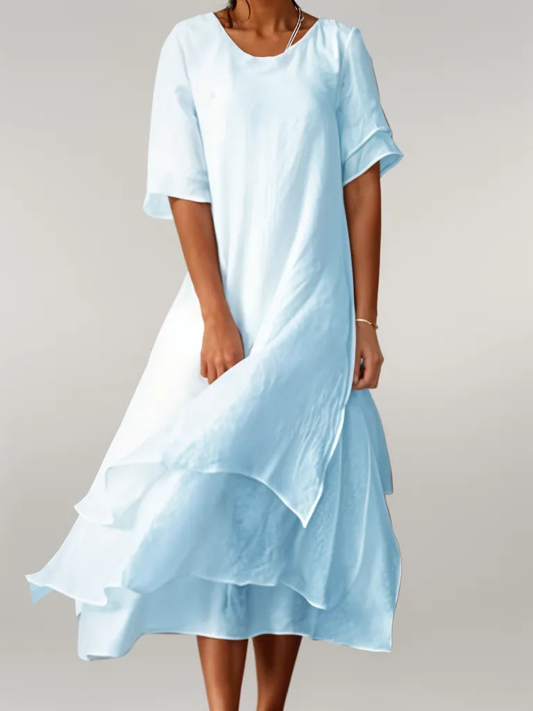Lyana ™ - Elegante Katoenen Lange Jurk