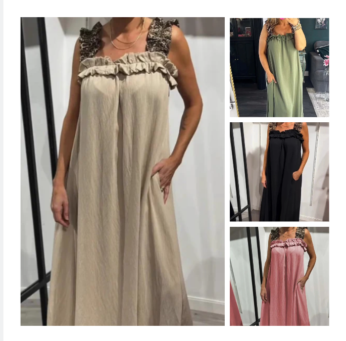 Pascaline - Mouwloze casual jurk met zakken