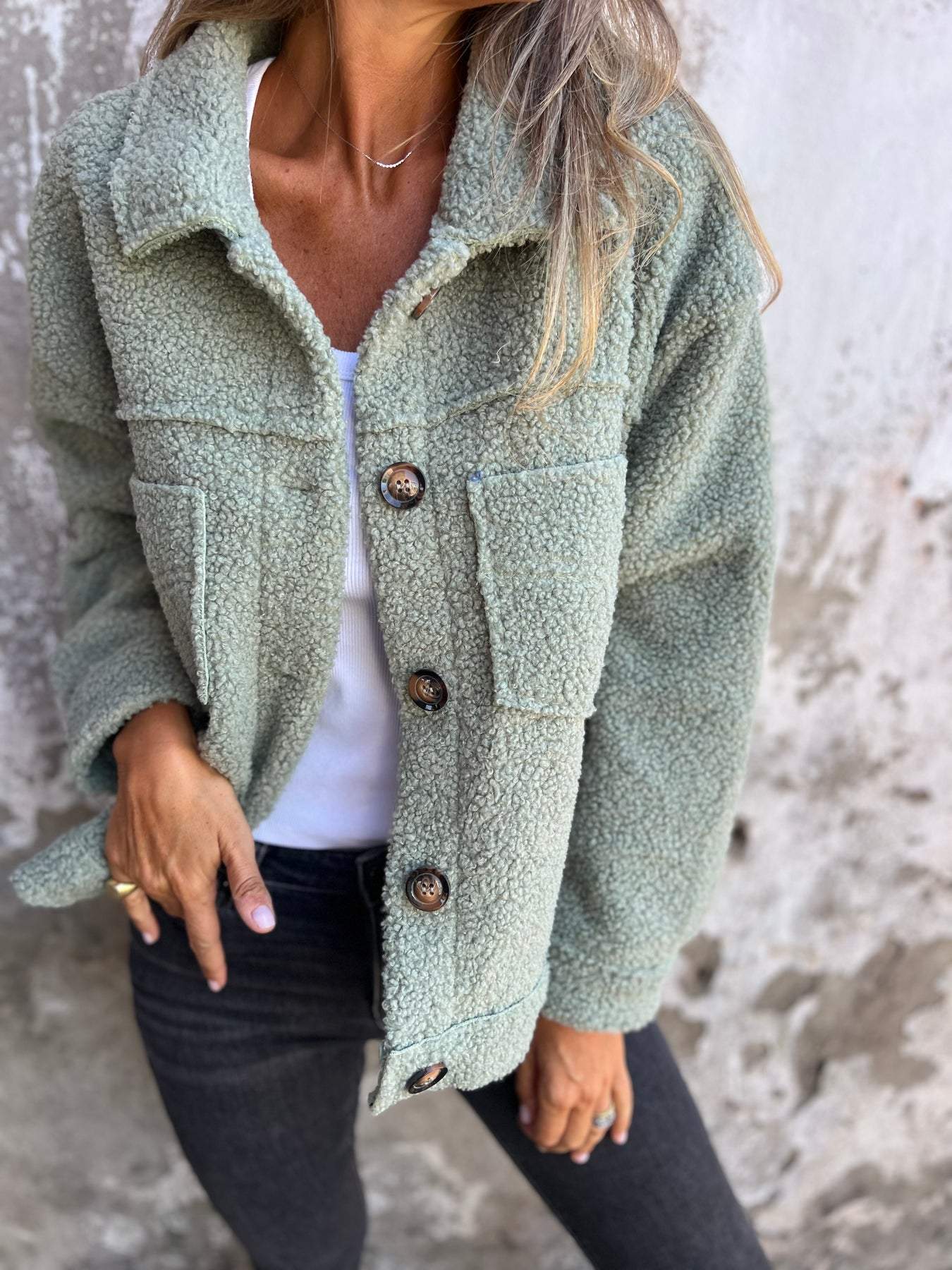 Eline™ - Korte Warme Bouclé Jas