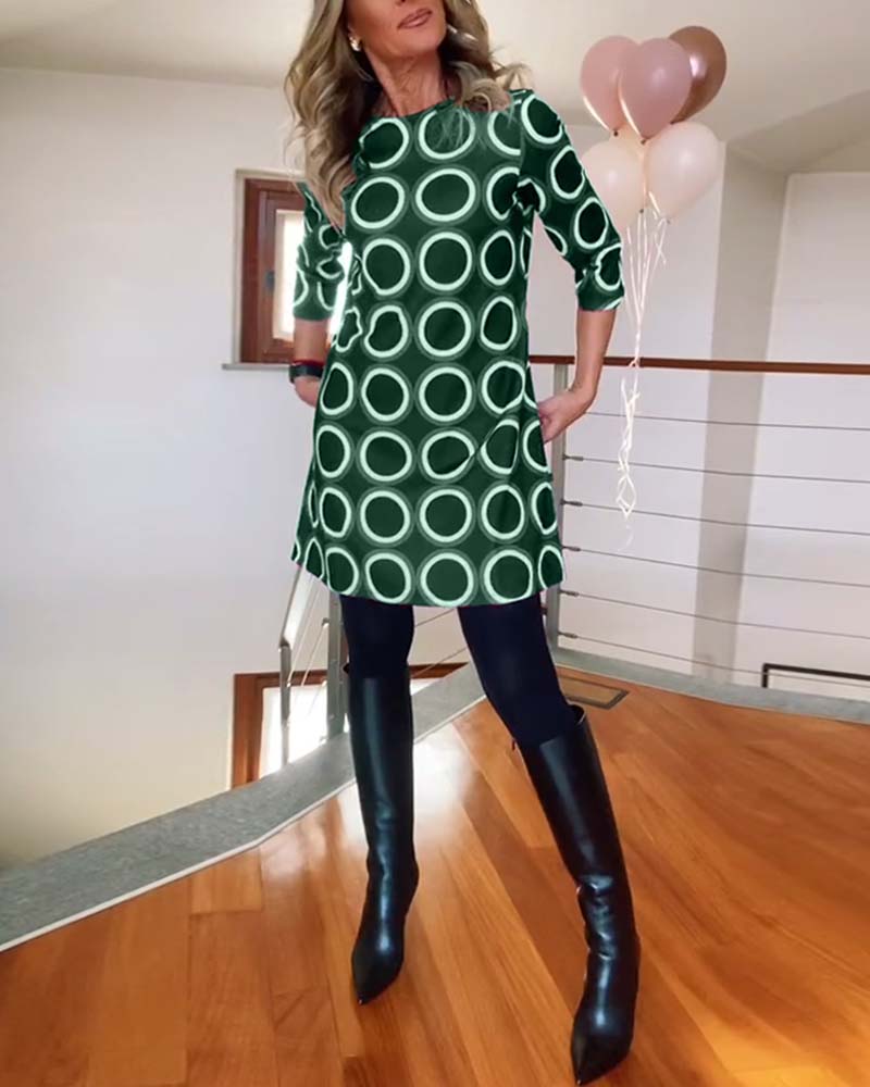 Eugénie™ - Gedessineerde Jurk Herfst Elegantie