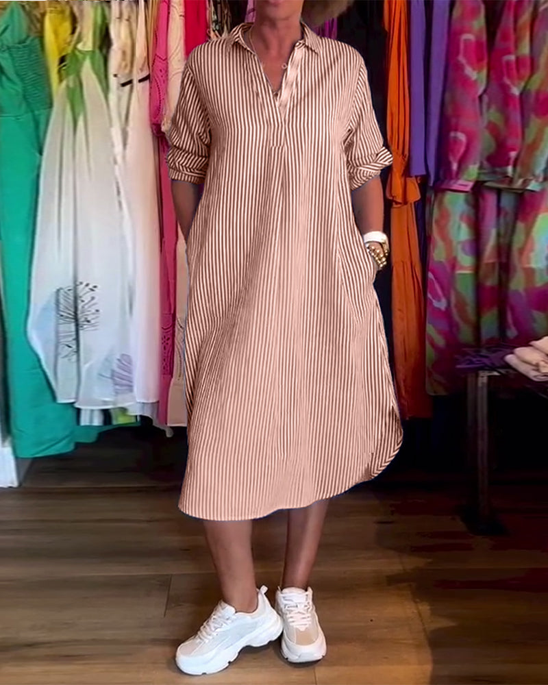 Cato™ - Gestreepte blousejurk voor dames