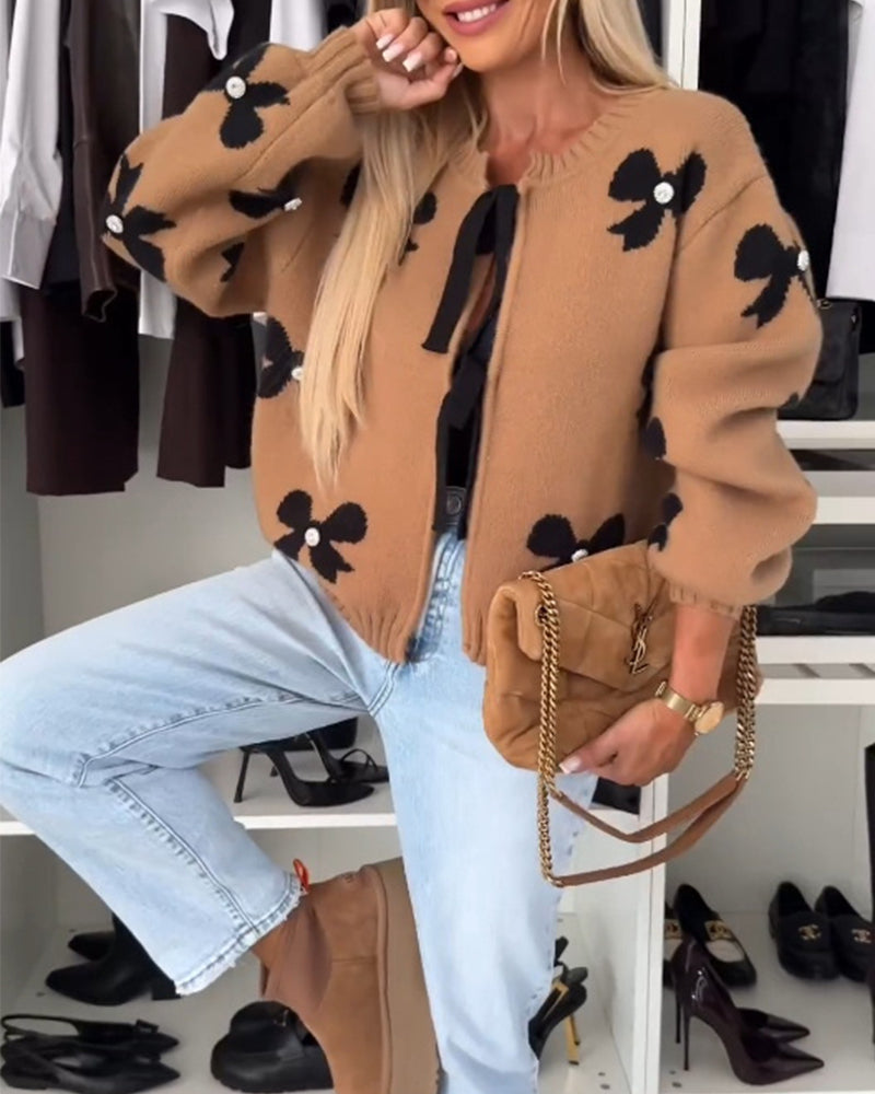 Florentine™ - Elegante Cardigan met Strikjes