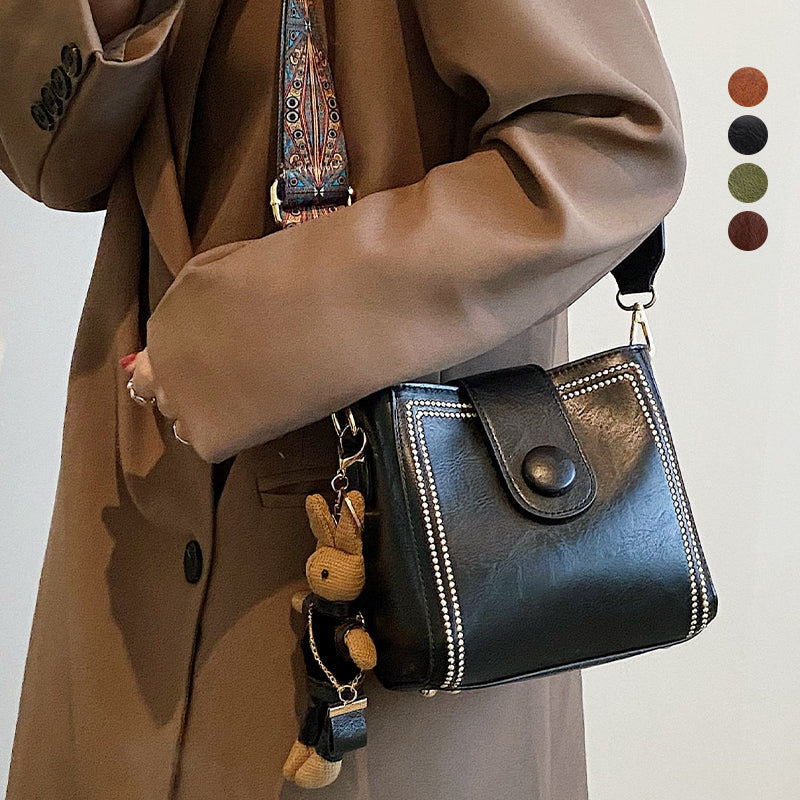 Margriet™ - Retro Vierkante Tas van Zacht PU voor Dames