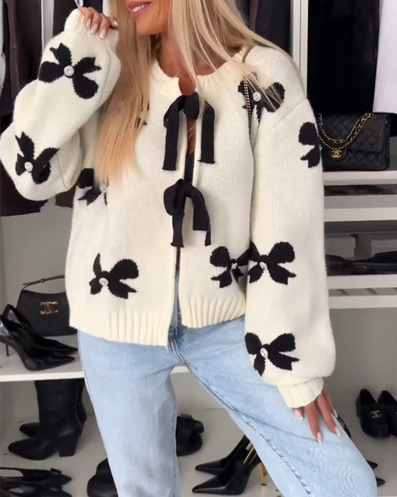 Florentine™ - Elegante Cardigan met Strikjes