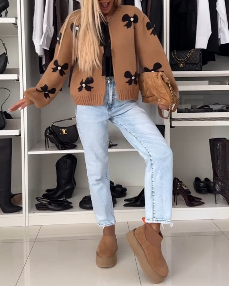 Florentine™ - Elegante Cardigan met Strikjes