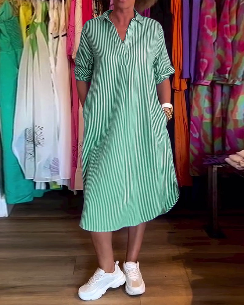 Cato™ - Gestreepte blousejurk voor dames