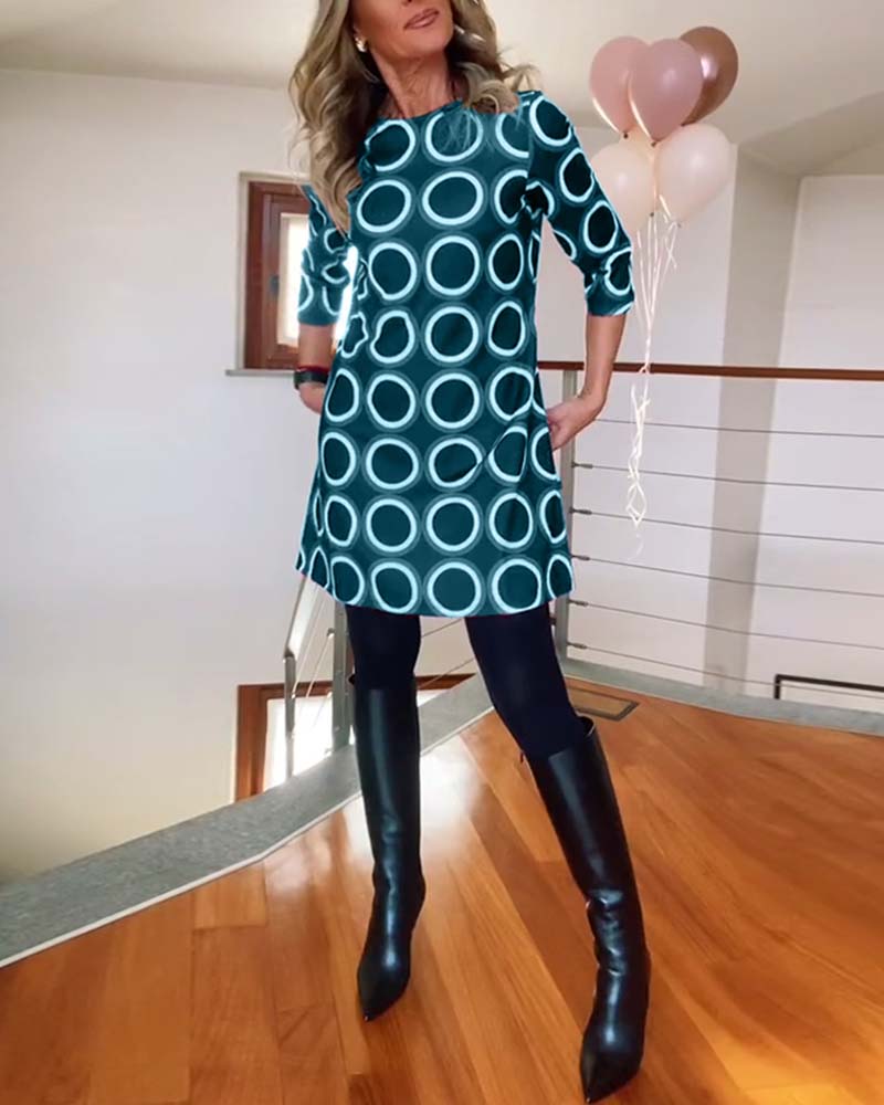 Eugénie™ - Gedessineerde Jurk Herfst Elegantie