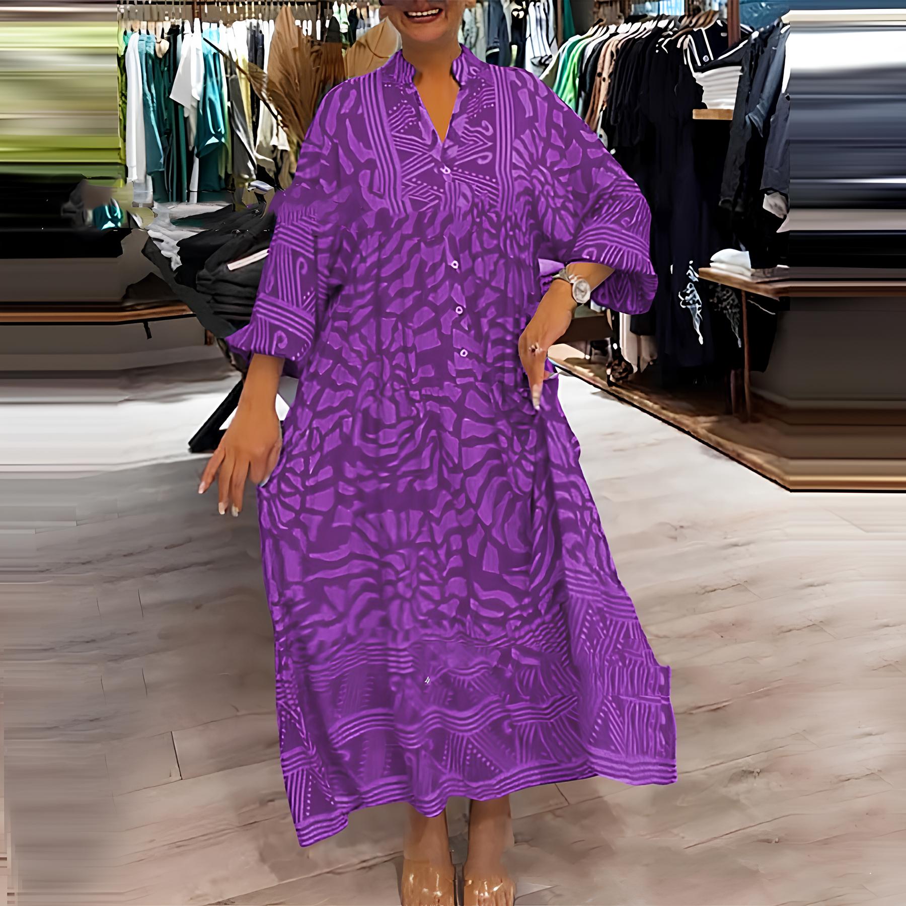 Inga™ - Luchtige Gekleurde Maxi Dress