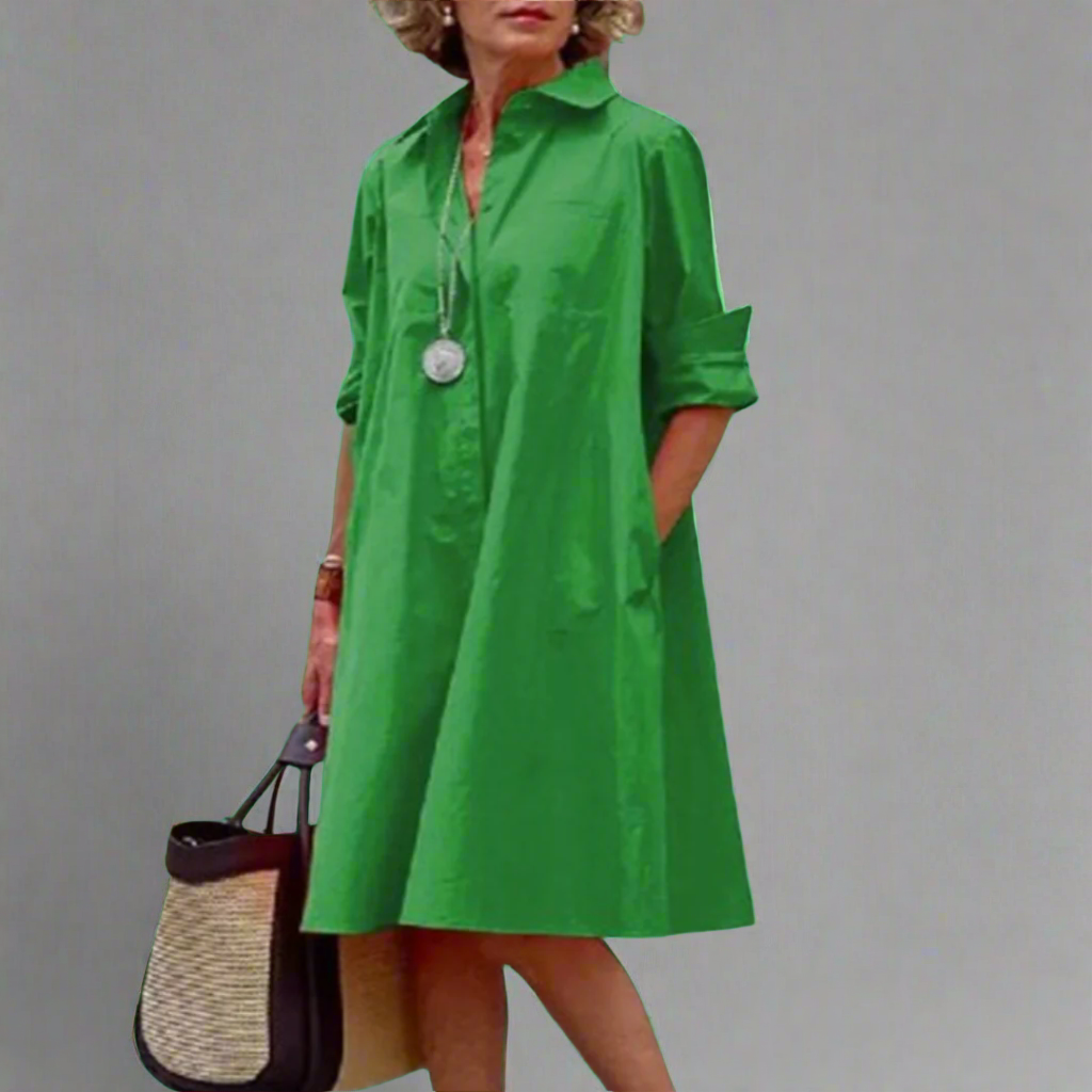Elisetta™ - Elegante damesjurk van kreukvrije stof