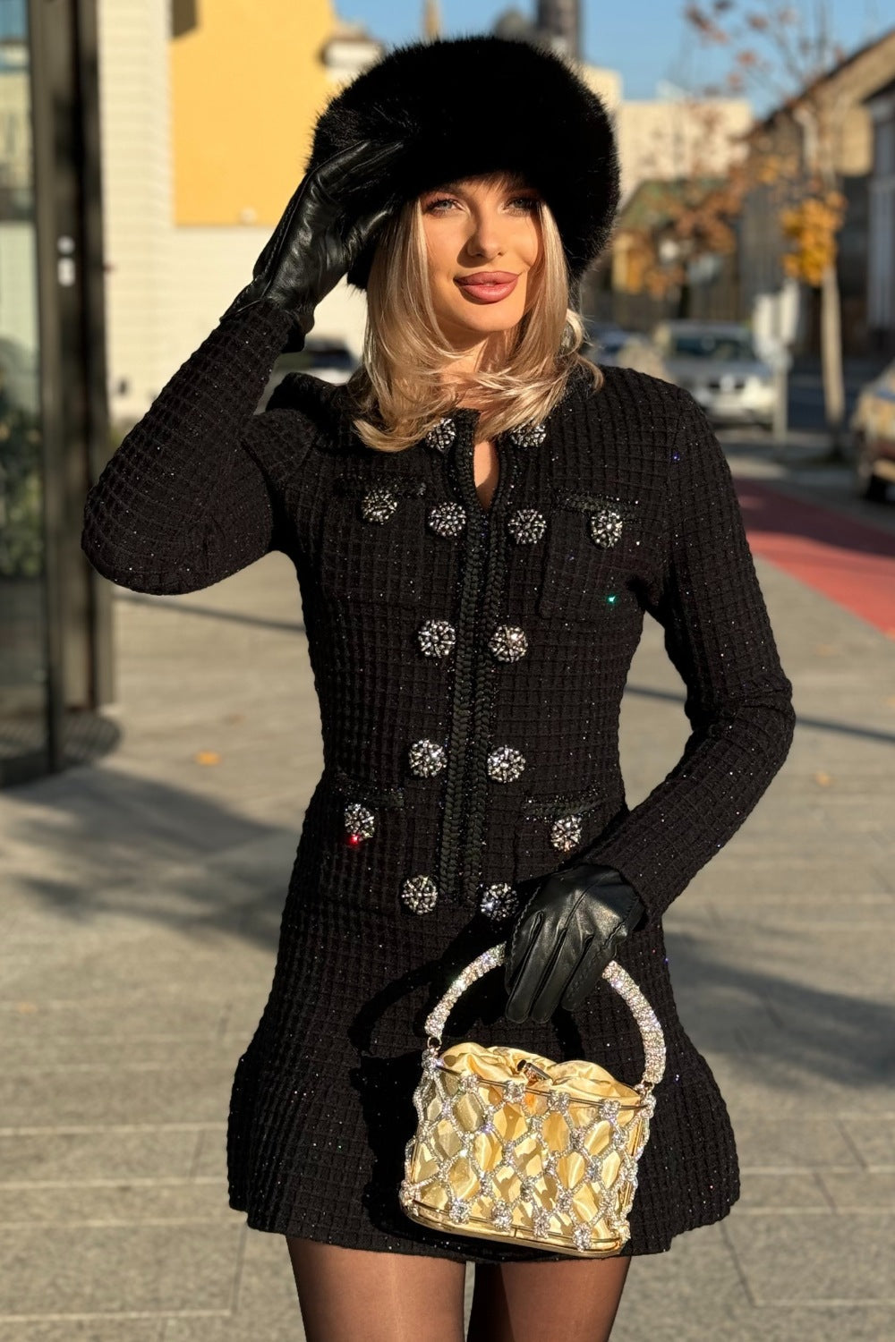 Colette Gebreide jurk