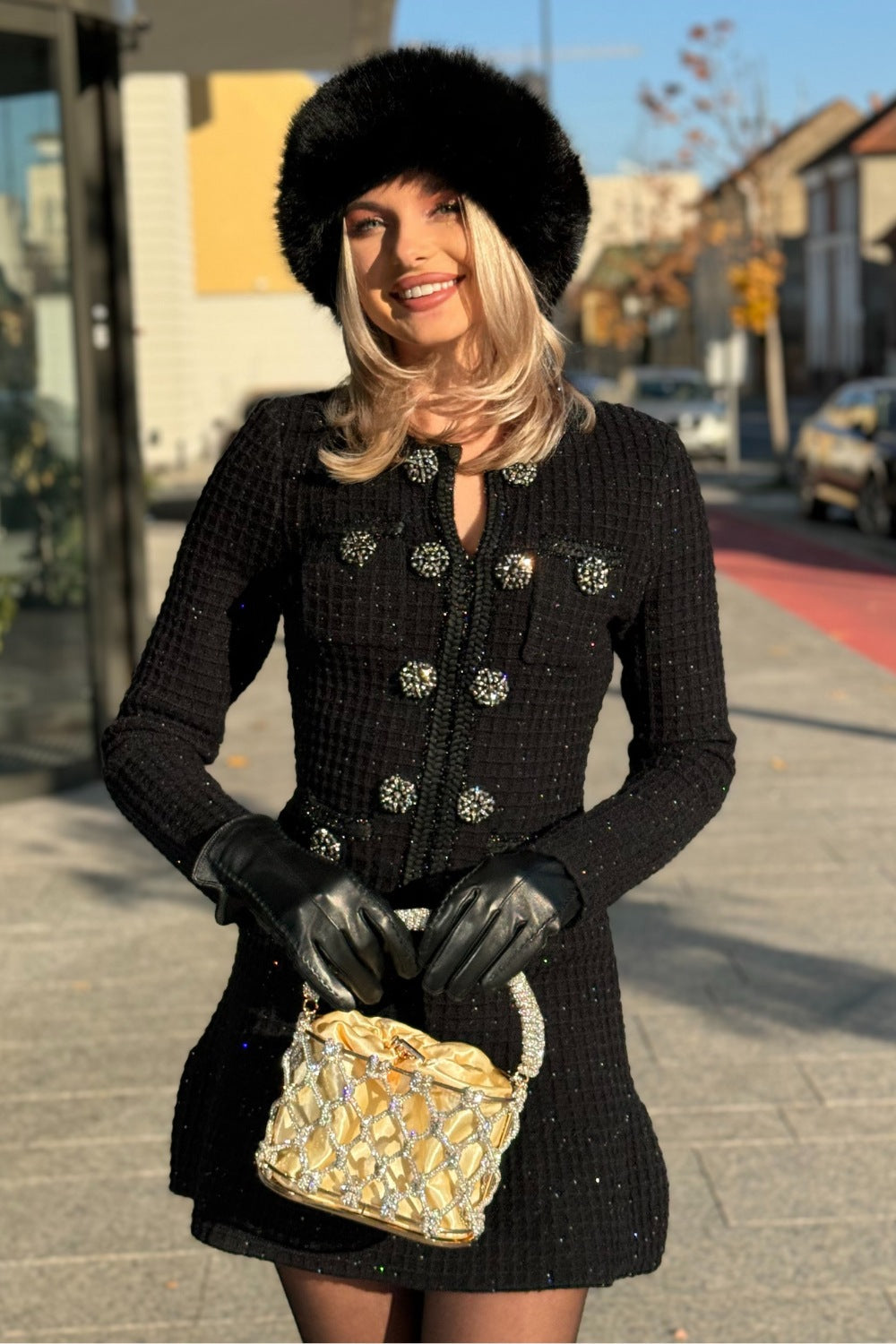 Colette Gebreide jurk