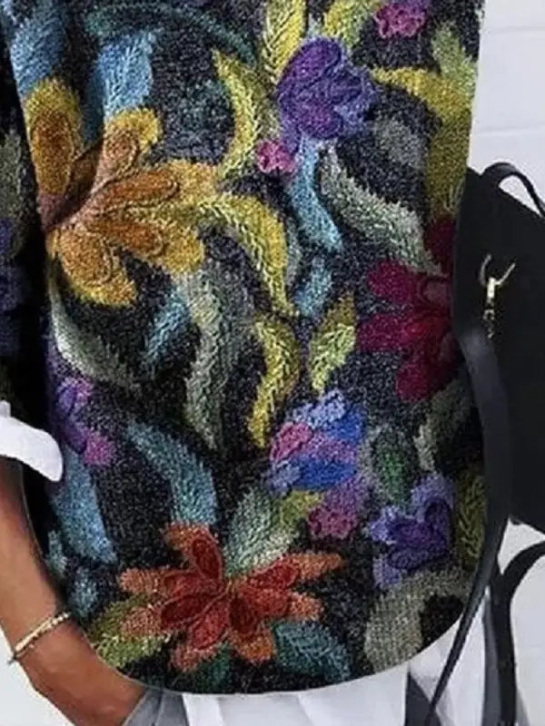 Anneke - Trendy Bloemen Trui