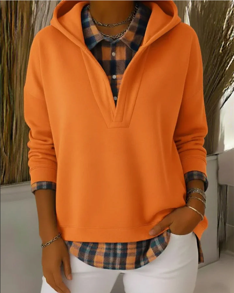 Ceralinae - Hoodie, twee-delige set, imitatie tartan