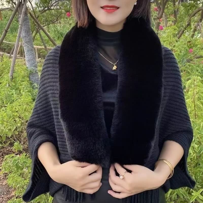 Martine™ - Elegante poncho voor een luxueuze winter