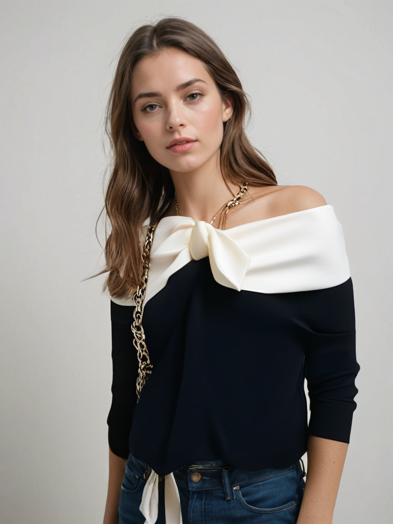 Noémie™ - Unieke top met strik-effect