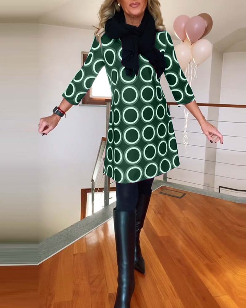 Eugénie™ - Gedessineerde Jurk Herfst Elegantie