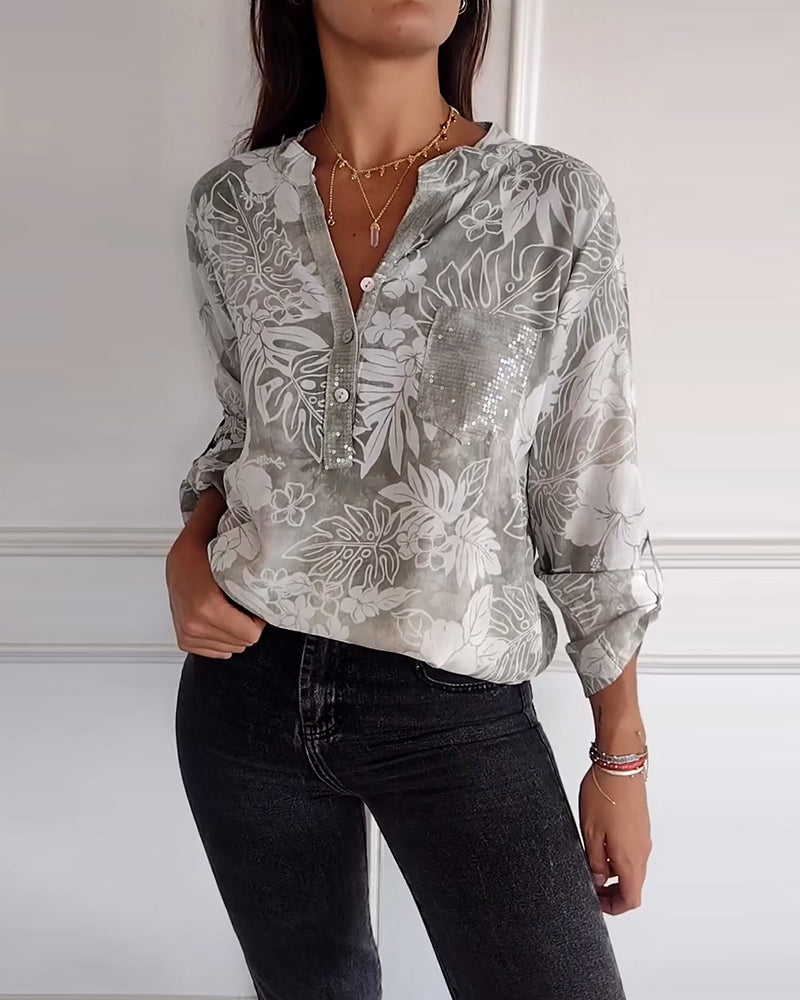 Ève™ - Dames Sweatshirt Hartprint Lange Mouwen