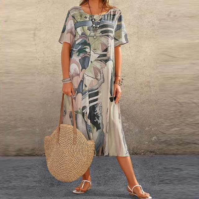 Arielle™ - Comfortabele Bloemenjurk
