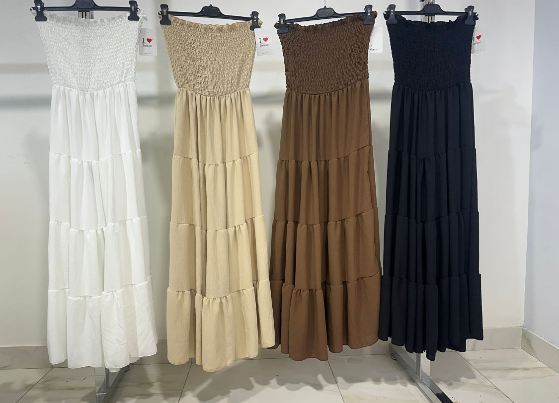 Brisaya™ - Elegante Strapless Maxi Dress