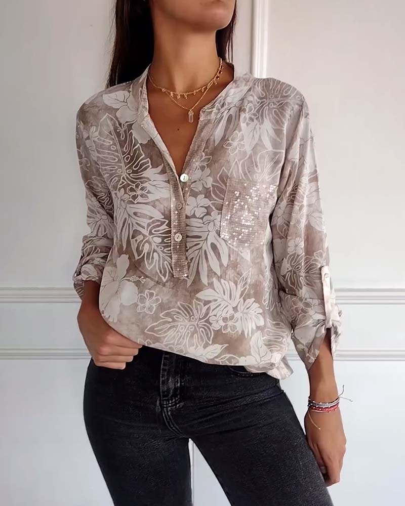 Ève™ - Dames Sweatshirt Hartprint Lange Mouwen