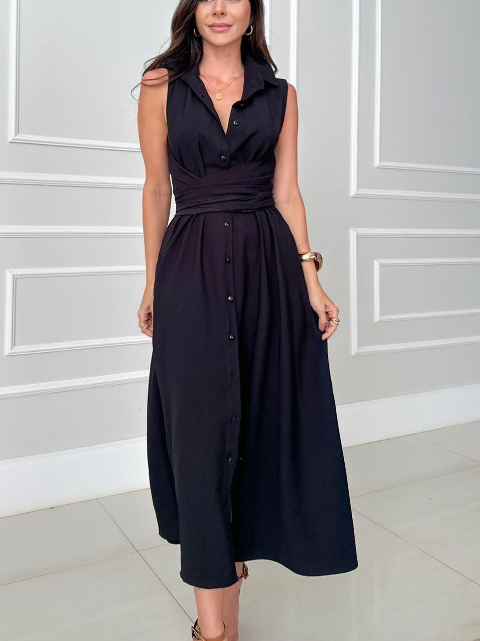 Romaine™ - Elegante jurk met strikeffect