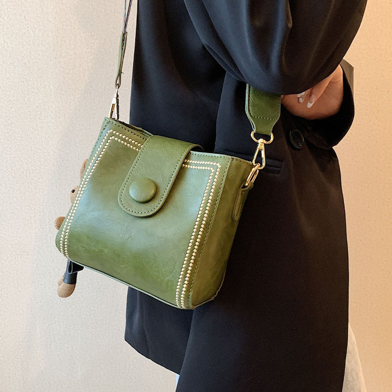 Margriet™ - Retro Vierkante Tas van Zacht PU voor Dames