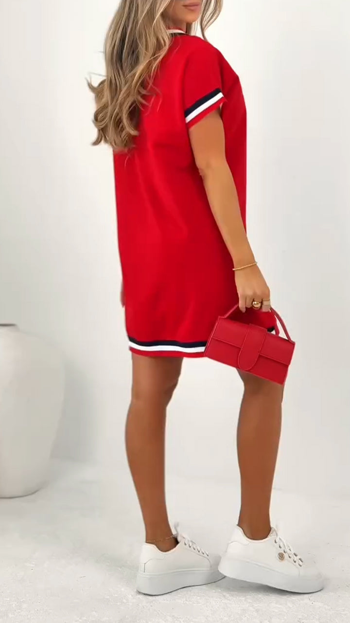 Daelora™ - Casual zomerjurk met contrasterende randen