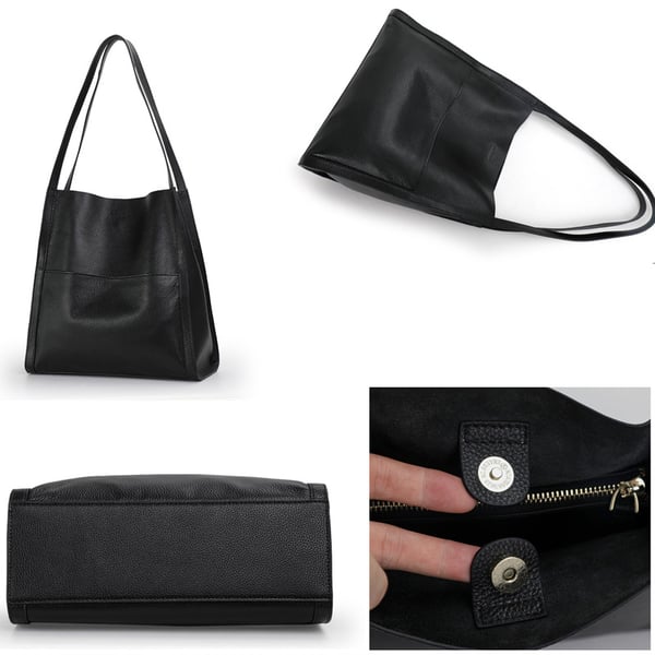 Corinne™ - Elegante en ruime leren schoudertas