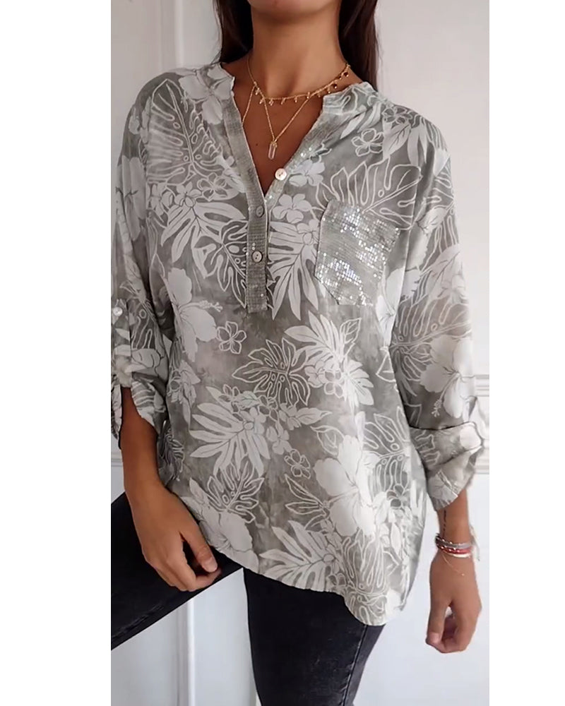 Ève™ - Dames Sweatshirt Hartprint Lange Mouwen