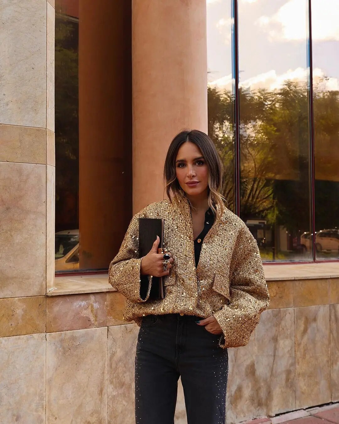 Sammie - Gouden Sequin Jacket