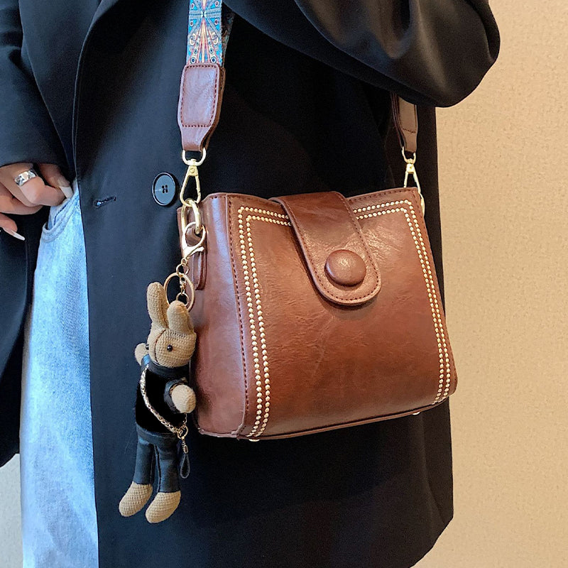 Margriet™ - Retro Vierkante Tas van Zacht PU voor Dames