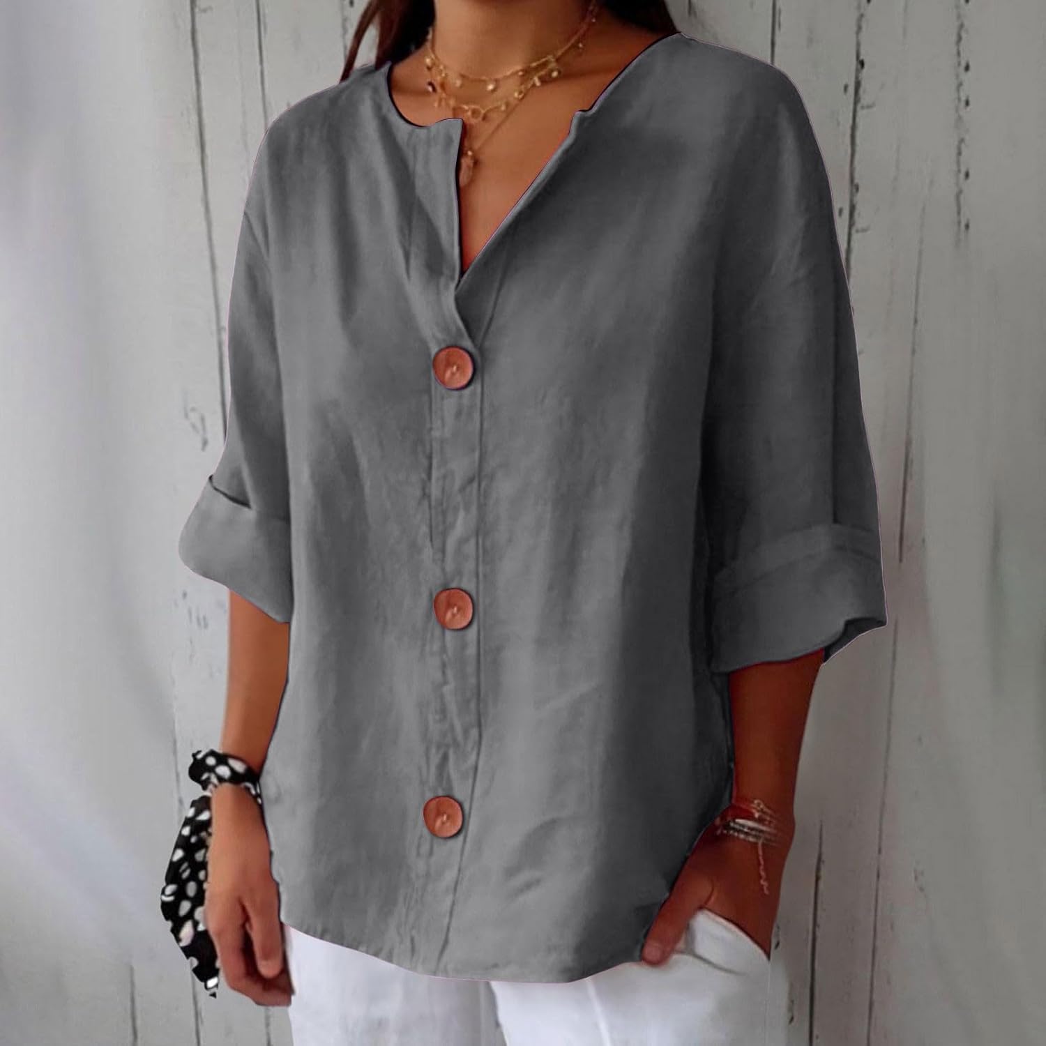 Dionelle™ - Linnen Casual Blouse
