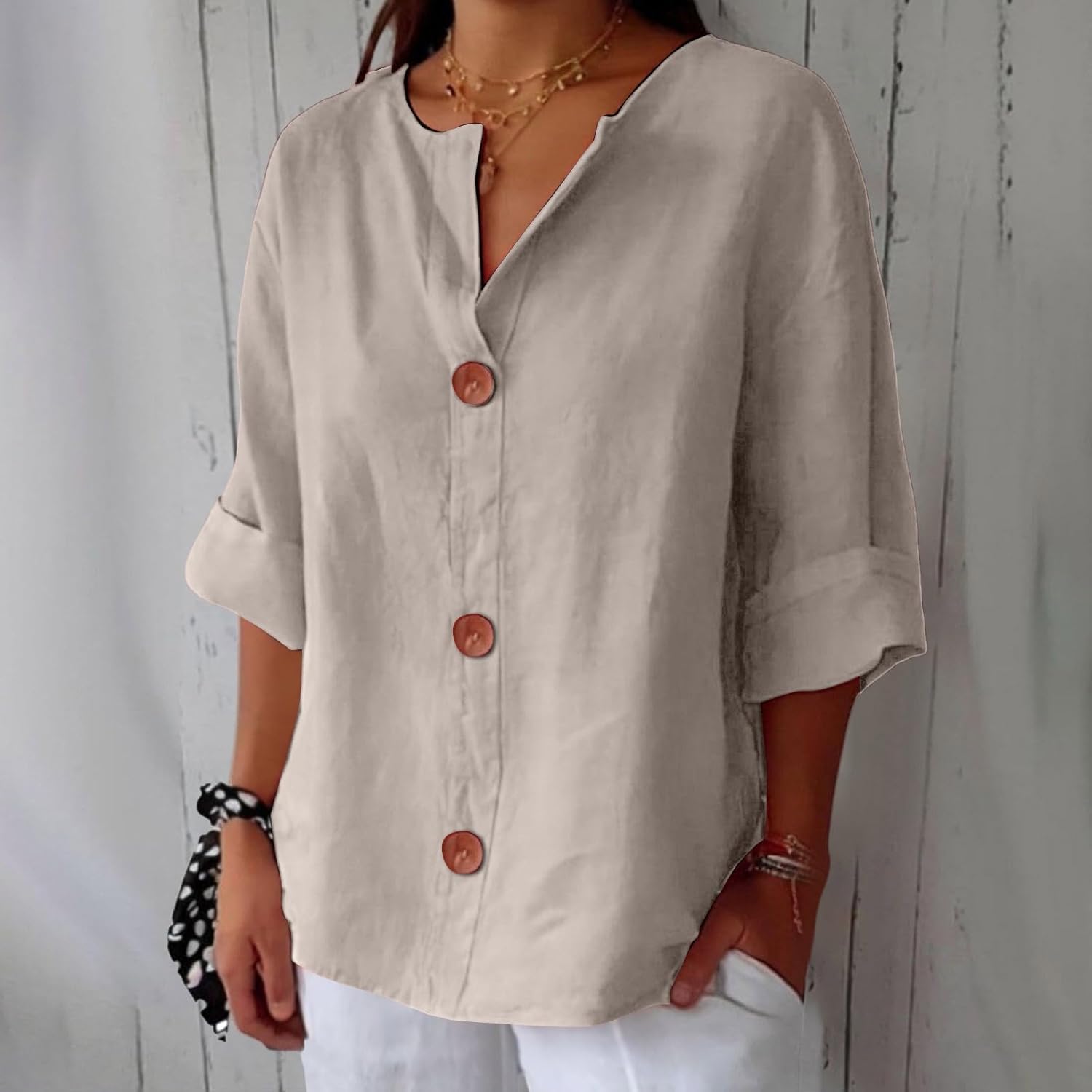 Dionelle™ - Linnen Casual Blouse