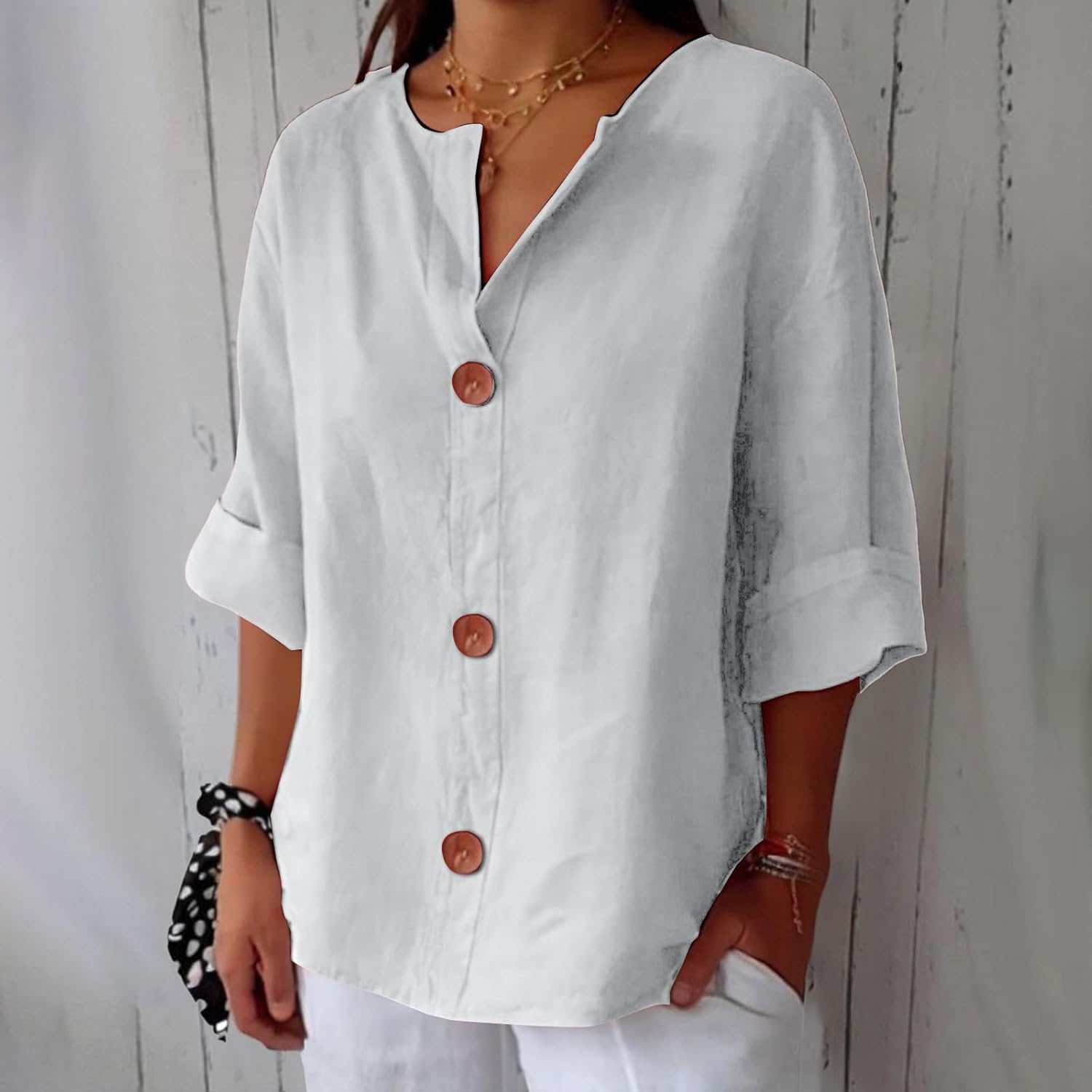 Dionelle™ - Linnen Casual Blouse