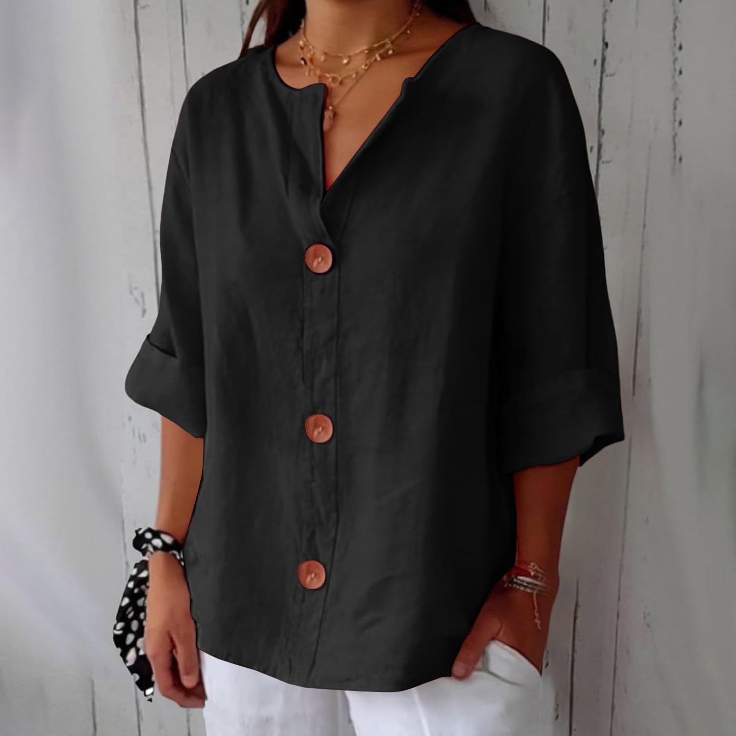 Dionelle™ - Linnen Casual Blouse