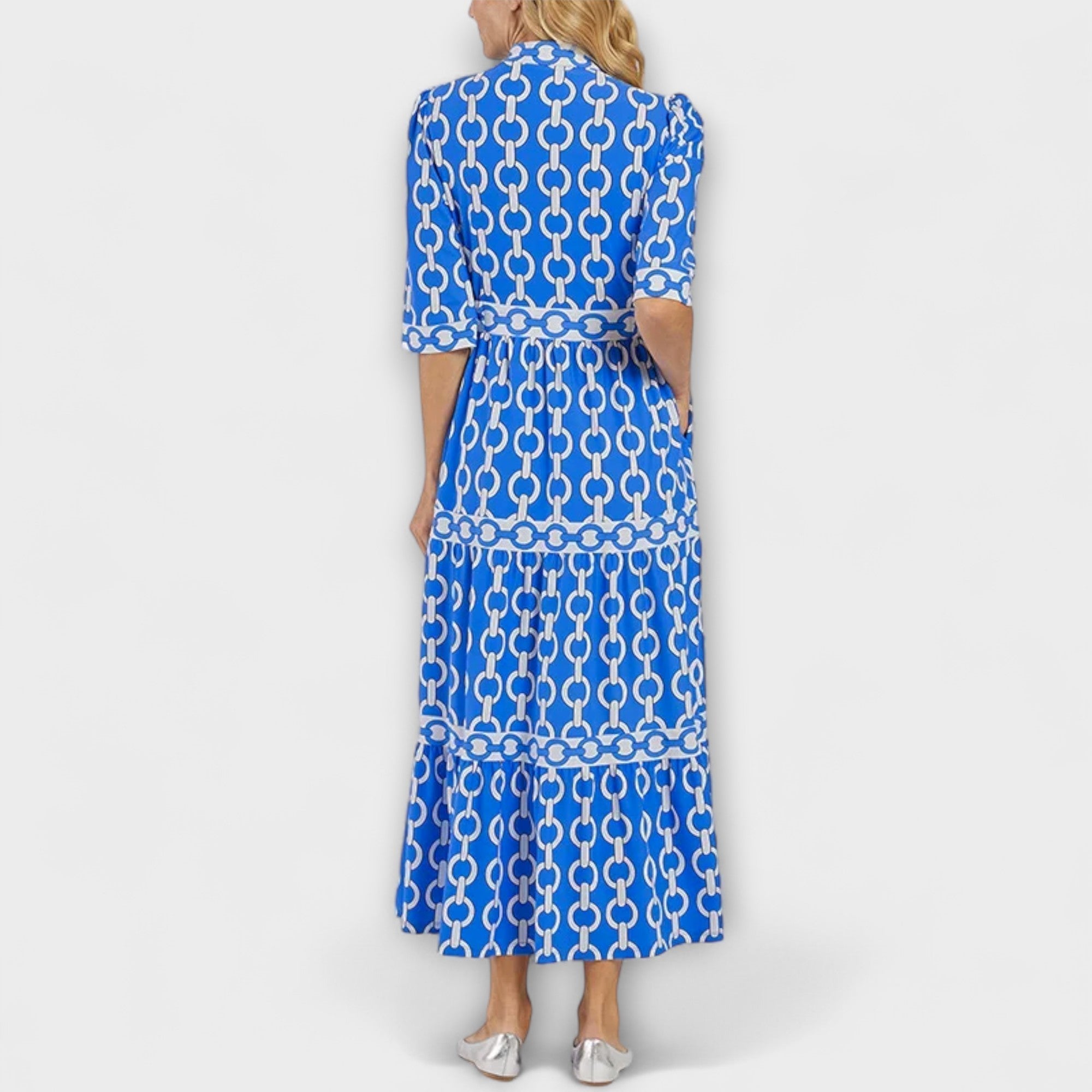 Corinna™ - midi-jurk met kettingmotief