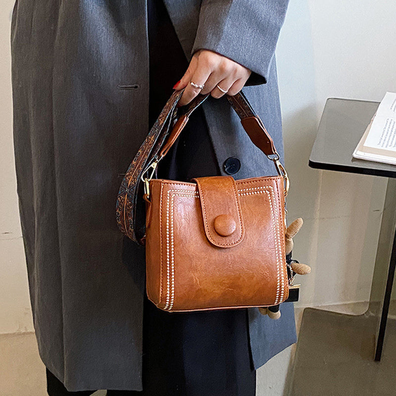 Margriet™ - Retro Vierkante Tas van Zacht PU voor Dames