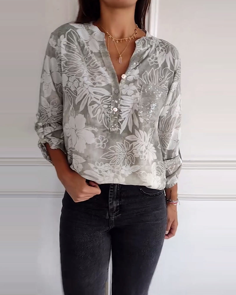Ève™ - Dames Sweatshirt Hartprint Lange Mouwen