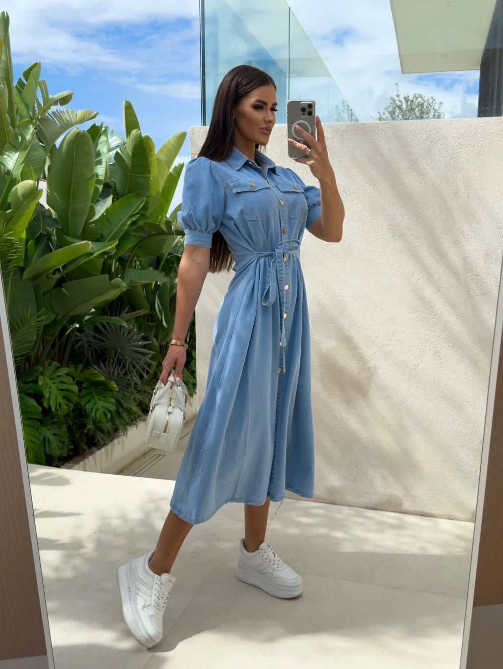 Daphne - Sunshine Denim Jurk