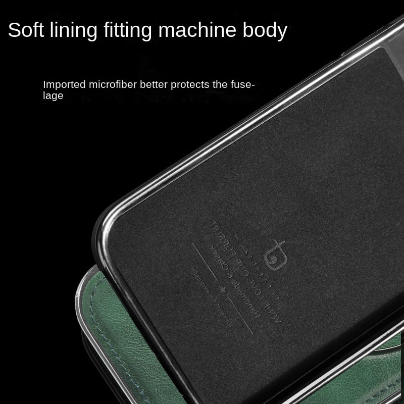 Jalira™ - Luxe lederen iPhone-hoesje met onzichtbare standaard