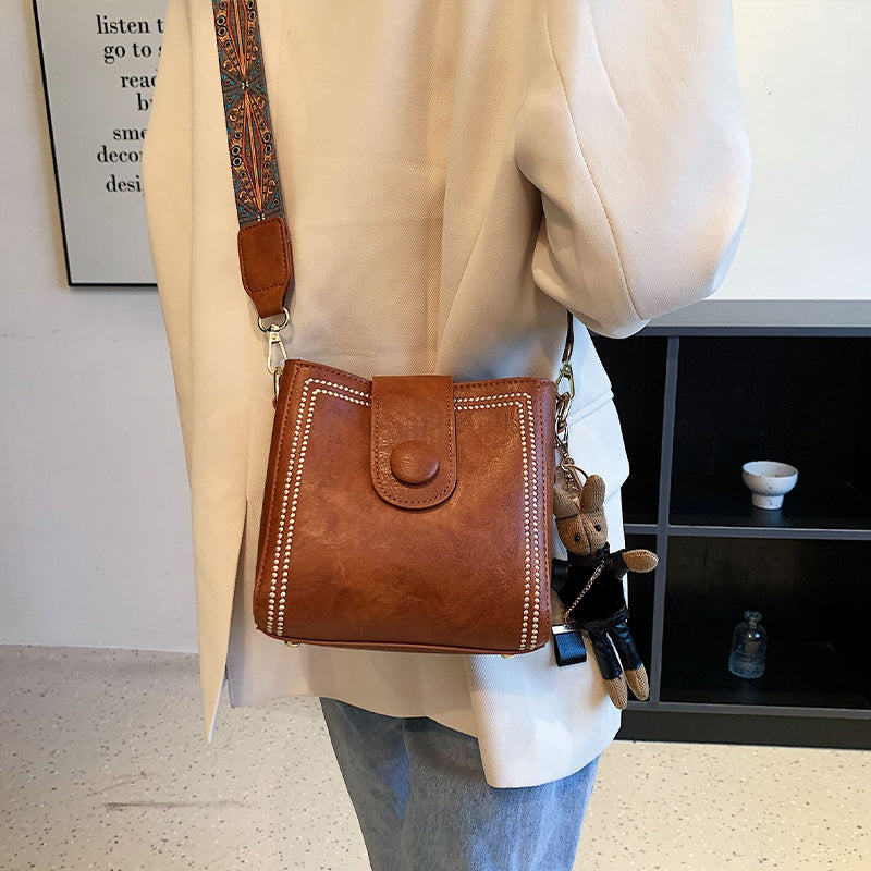 Margriet™ - Retro Vierkante Tas van Zacht PU voor Dames