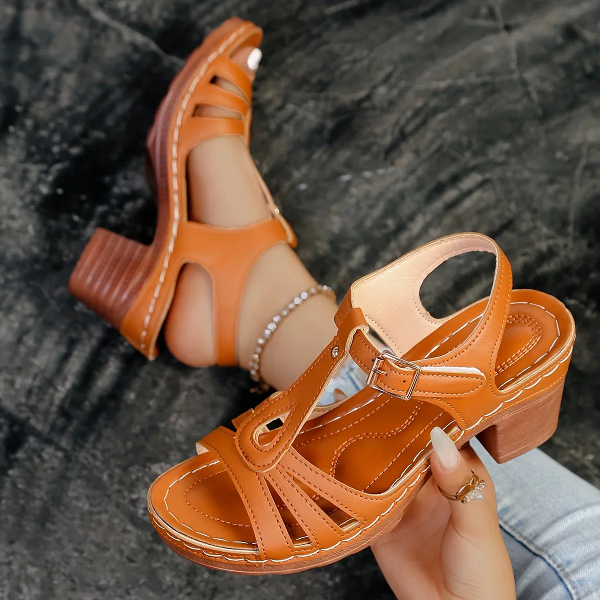 Eliette™ - Orthopedische Platform Sandalen - Retro elegantie en absoluut comfort
