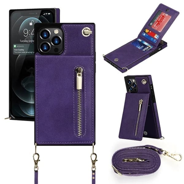 Angélique™ - Iphonehoesje met koord en kaarthouder