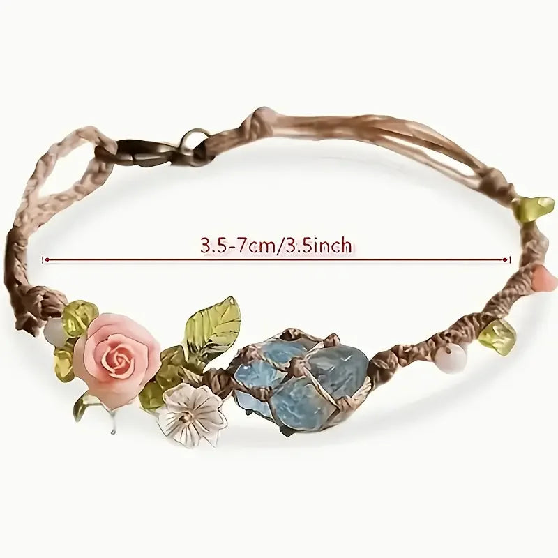 Elyssavine - Boheemse Armband Bloem & Kristal